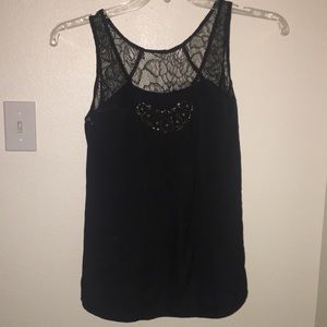 Black lace tank